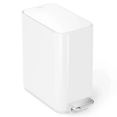 Педальная мусорная корзина SimpleHuman 5 л, белая