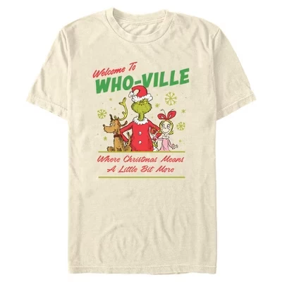 Мужская футболка Welcome to Whoville Friends бежевого цвета