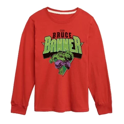 Футболка для мальчиков Marvel Hulk Bruce Banner, красная
