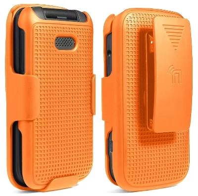 Комбинированный чехол-кобура с зажимом для ремня для Alcatel Smartflip / Go Flip 3 orange