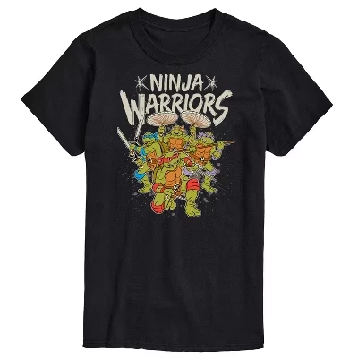 Мужская футболка Ninja Warriors с коротким рукавом и рисунком, черная