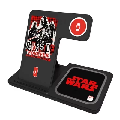 Станция беспроводной зарядки Keyscaper Star Wars 3 в 1 15 Вт, темная сторона