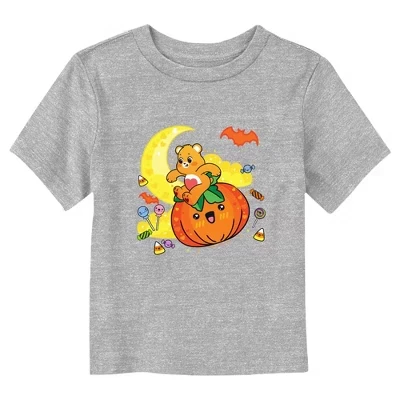 Футболка для девочек Care Bears, Хэллоуин, серый меланж
