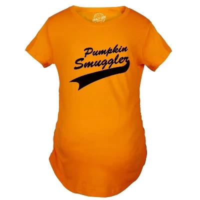Женская футболка crazy dog t-shirts pumpkin smuggler для беременных, оранжевая