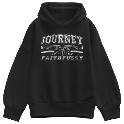 Женская толстовка с капюшоном из флиса Faithfully Oversize черного цвета