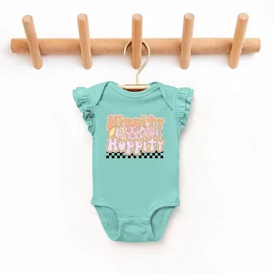 Детский боди Juniper Shop Hippity Hoppity Eggs, мятный