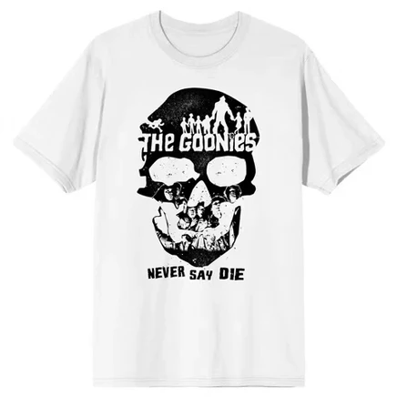 Мужская футболка The Goonies Skull Never Say Die, белая
