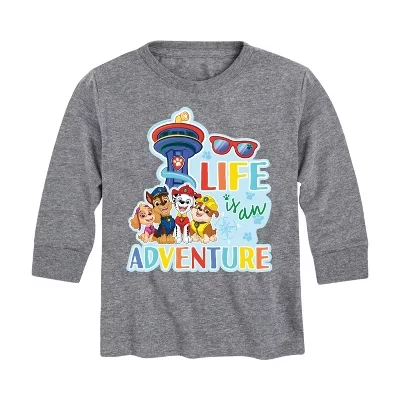 Футболка с длинным рукавом и рисунком Athletic Heather для мальчиков - Paw Patrol - Life Is An Adventure