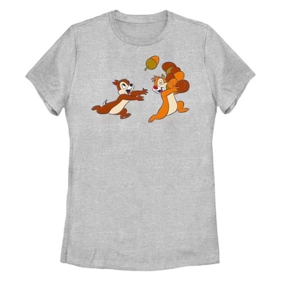 Женская футболка Chip N' Dale Acron Chipmunk Friends от Chip N' Dale athletic heather