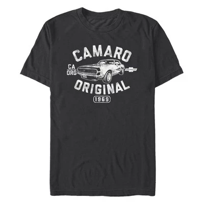 Мужская футболка General Motors Camero Orignial 1969 года выпуска, черная