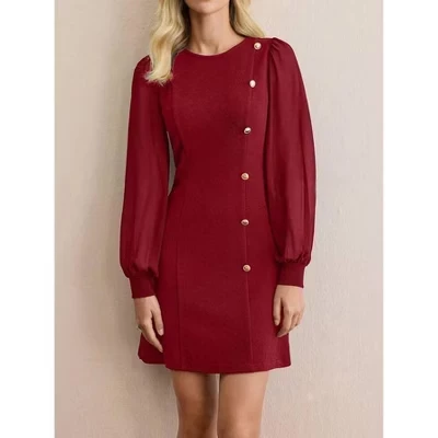 Женское платье Yesfashion миди с кружевом, красное