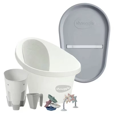 Набор для купания и пеленания Shnuggle, 6 предметов, разноцветный
