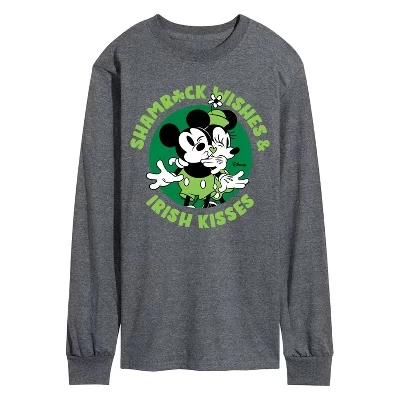 Мужская футболка Disney Shamrock Wishes, серый меланж