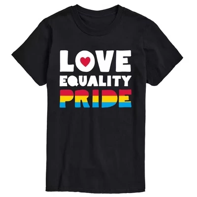 Мужская футболка с коротким рукавом Love Equality Pride с графическим принтом, черная