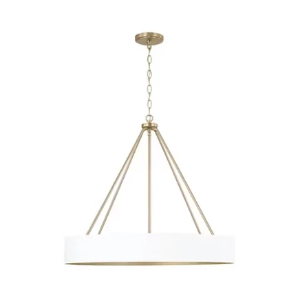 Люстра Capital Lighting Weller на 4 лампы, латунь/белая