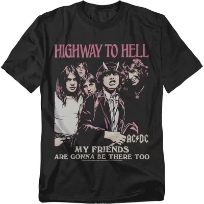 Мужская футболка ACDC Friends On The Highway, черная
