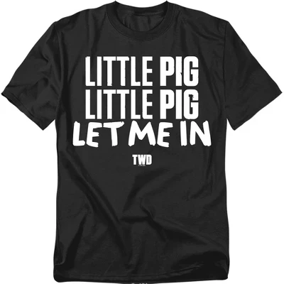 Мужская футболка The Walking Dead Little Pig Let Me In Negan черного цвета