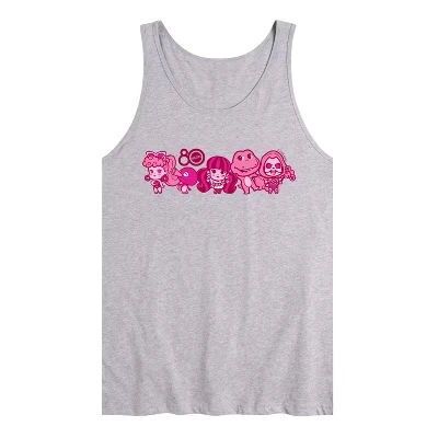 Мужская майка athletic heather с розовым рисунком из 80-го модельного ряда athletic heather