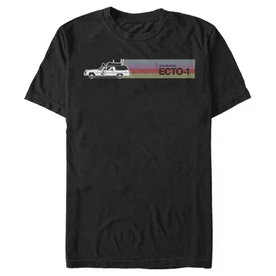 Мужская футболка Ghostbusters Ecto-1 Wagon, черная