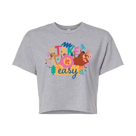 Женская футболка The Lion King Take It Easy, серый меланж
