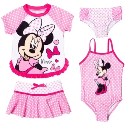 Набор для плавания принцессы Frozen Minnie Mouse Girls из 5 предметов от маленького ребенка до большого ребенка