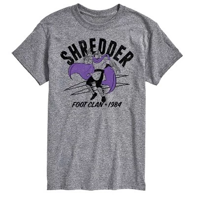 Мужская футболка с коротким рукавом Shredder Foot Clan с графическим рисунком athletic heather