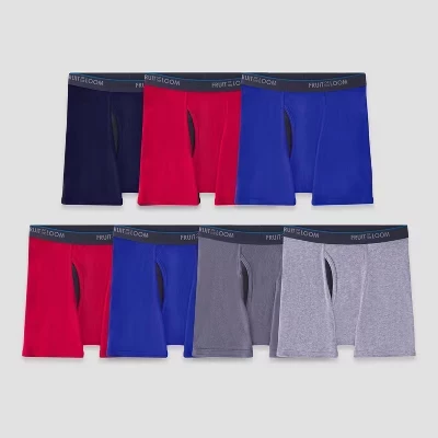 Детские трусы-боксерки Fruit of the Loom, 7 шт., цвета в ассортименте