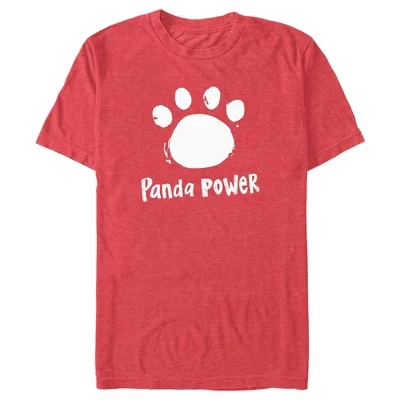 Мужская футболка с принтом лапы Panda Power, красная