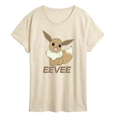 Женская футболка Pokemon Pastel Eevee с принтом, березовая