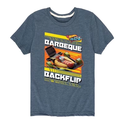 Детская футболка Hot Wheels BBQ Backflip, синяя