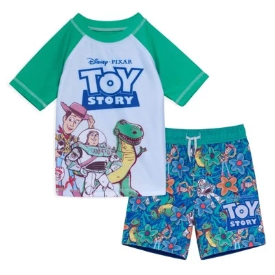 Детский набор Toy Story: рашгард и шорты, разноцветный