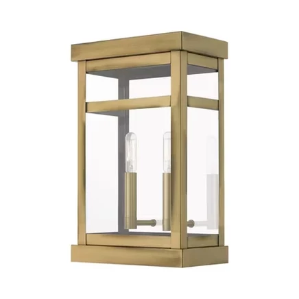 Светильник Livex Lighting Hopewell 2 настенный, античная латунь