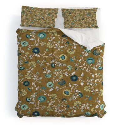 Комплект Deny Designs Schatzi Jaipur, пододеяльник, оливковый