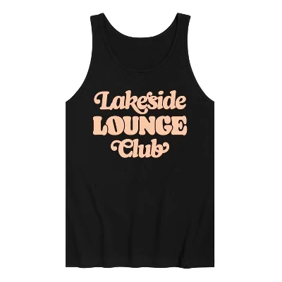 Мужская майка с графическим рисунком Lakeside Lounge Club, черная
