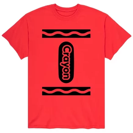 Мужская футболка с коротким рукавом и графическим рисунком Crayon Label, красная