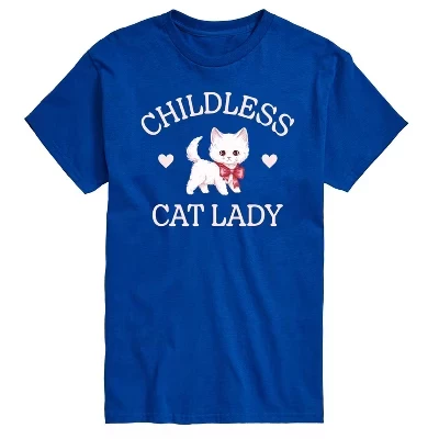 Мужская футболка Instant Message Cat Lady Kitten, синяя