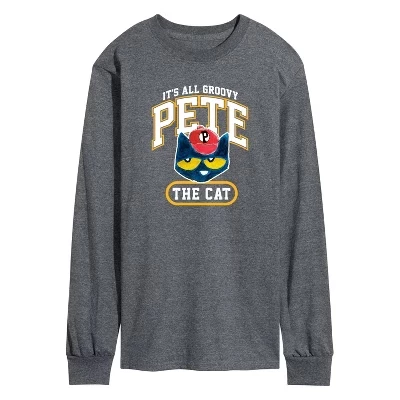 Мужская футболка It's All Groovy Collegiate с длинным рукавом и графическим рисунком heather charcoal