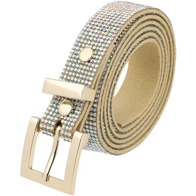 Женщины Горный хрусталь Bling Кристалл Блестящий бриллиант Блестящие мягкие поясные ремни 1шт красочные