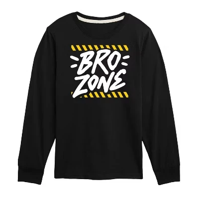 Футболка с длинным рукавом и рисунком Bro Zone, черная