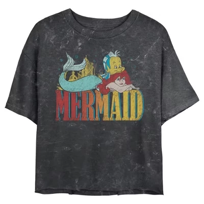 Женская футболка The Little Mermaid с Ариэль, черная