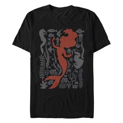 Мужская футболка The Little Mermaid Ariel, черная