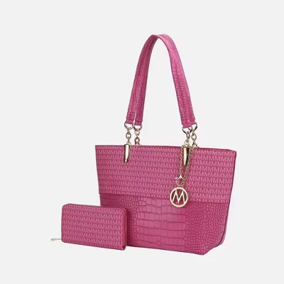 Женская вместительная внутренняя сумка Sasha Tote из веганской кожи от Mia K цвета фуксии