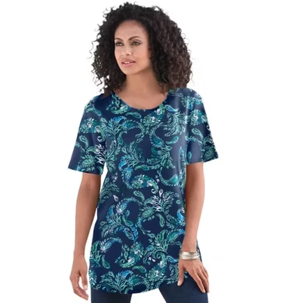 navy paisley vines