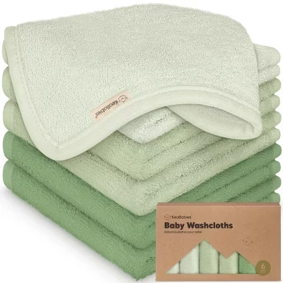 детские мочалки 6pk Deluxe, Органическая и мягкая детская салфетка 10x10, Детское банное полотенце, Салфетки для лица