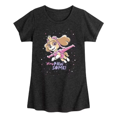 Футболка для девочек Paw Patrol Skye, черная
