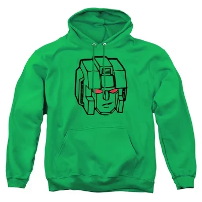 Толстовка с капюшоном Starscream Head для взрослых kelly green