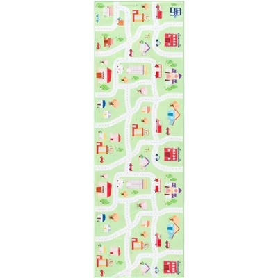 Коврики для помещений Santa Monica Kids SMK100, устойчивые к скольжению, можно стирать в стиральной машине - Kids green