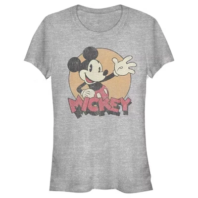 Женская футболка Mickey & Friends в стиле ретро с Микки Маусом для юниорок athletic heather