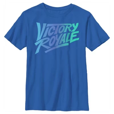 Футболка с градиентным логотипом Victory Royale для мальчика синего цвета