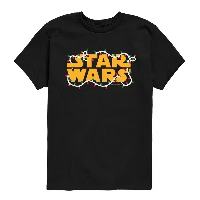 Футболка для мальчиков STAR WARS Life Day Lights, черная